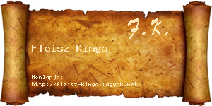 Fleisz Kinga névjegykártya